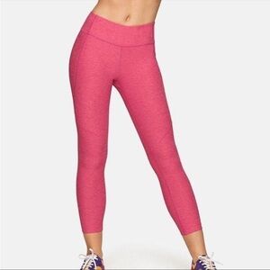 Outdoor Voices Warm-Up Cropped Athletic Leggings Flamingo Pink Size Small